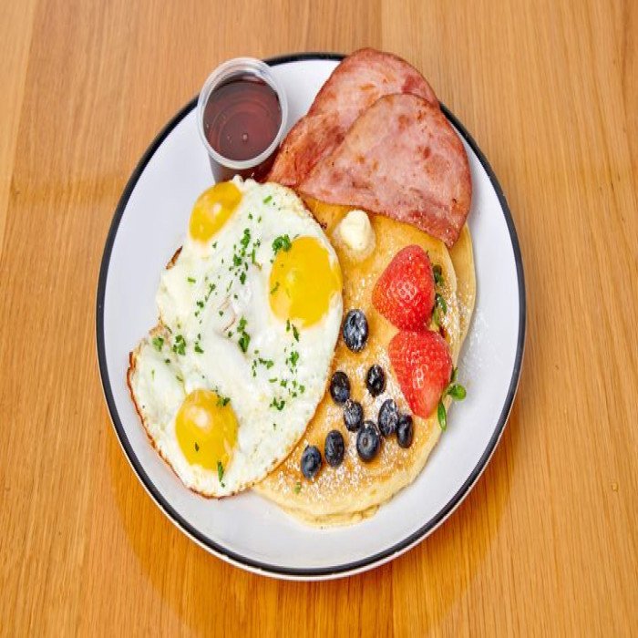 3 Pancake, Egg with Meat