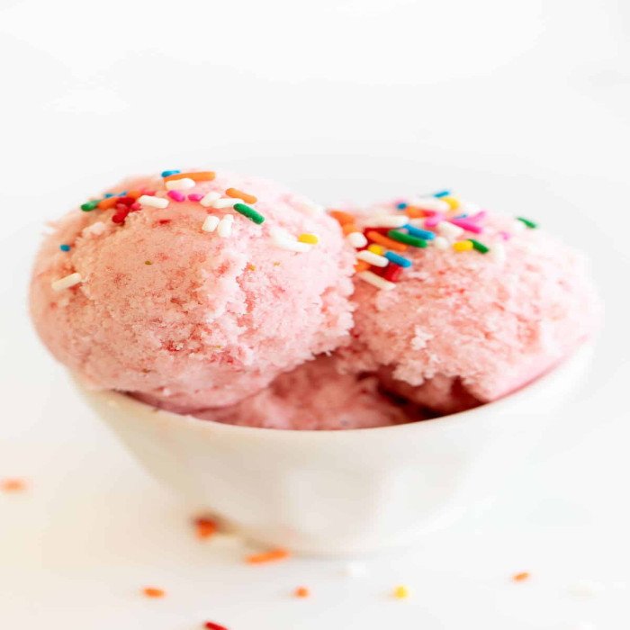 Rainbow strawberry Ice cream